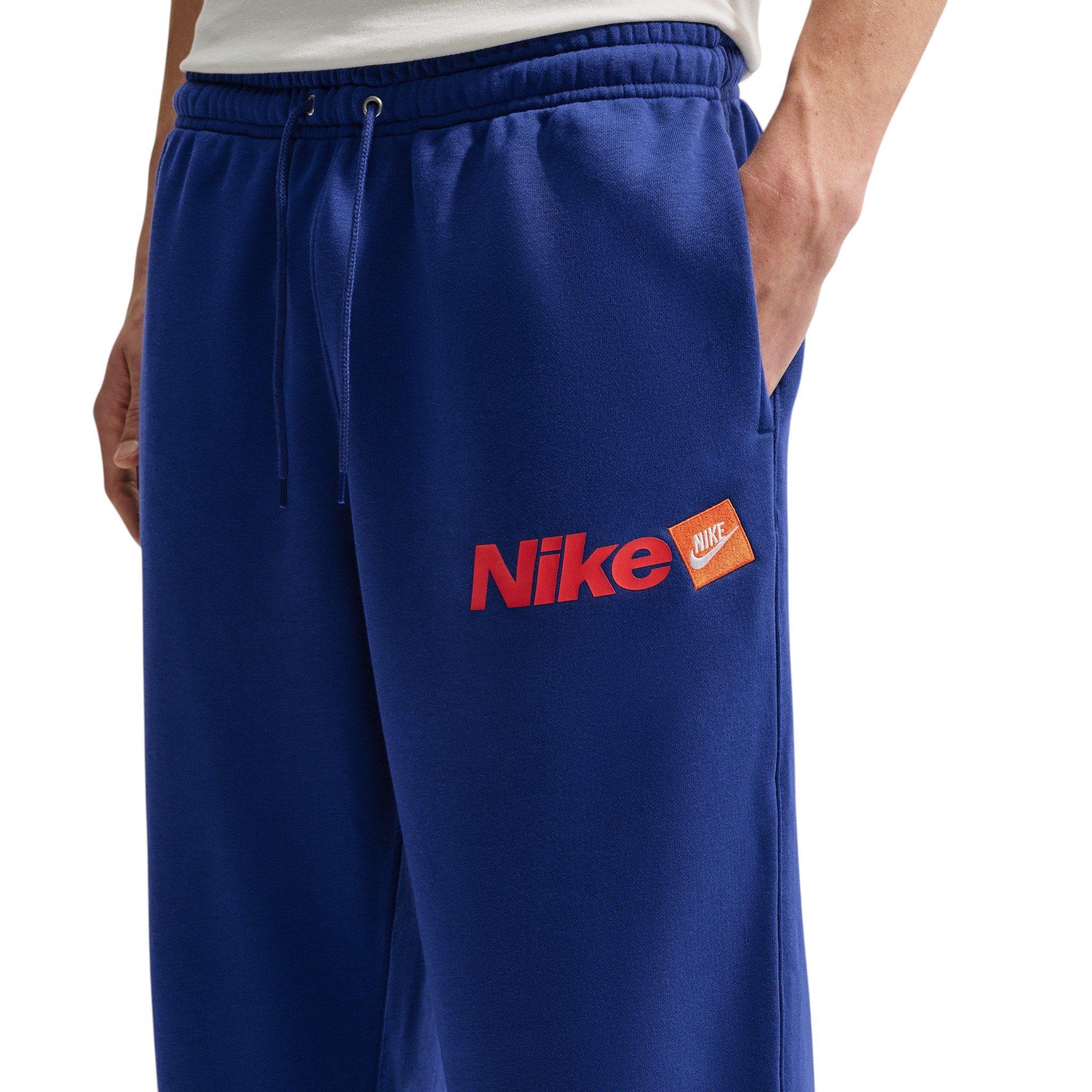 Nike Men's Sportswear Club Open-Hem French Terry Pants - BLUE
